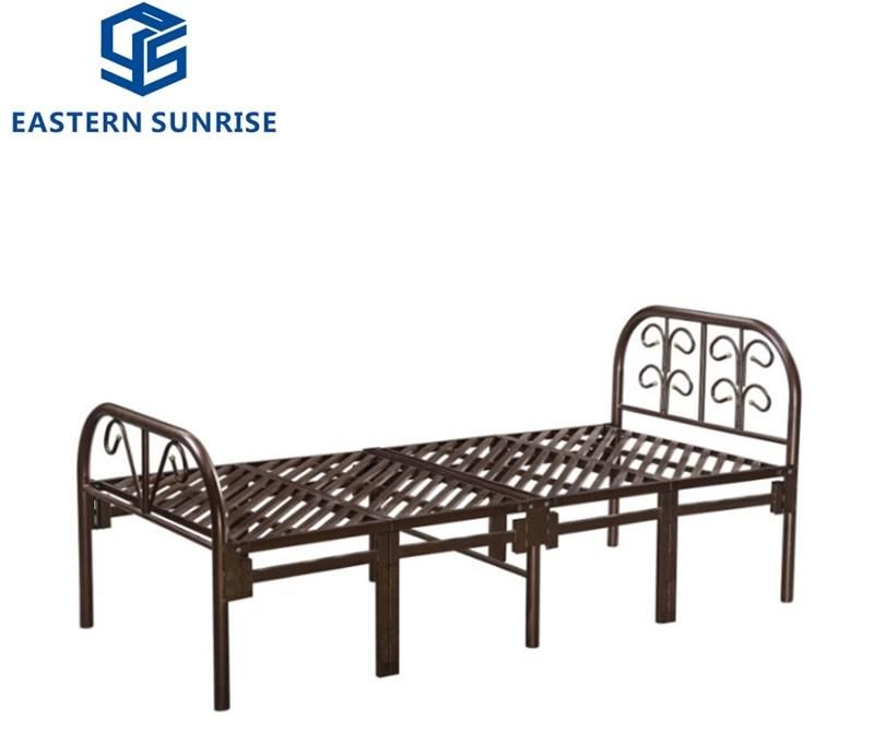 China Supply Durable Children Metal Folding Bed for Sale