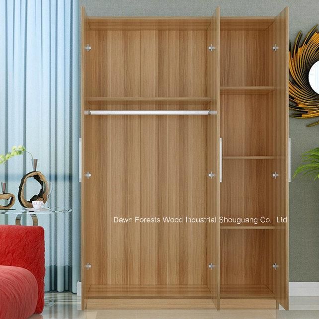 Light Walnut Panel Wardrobe Closet