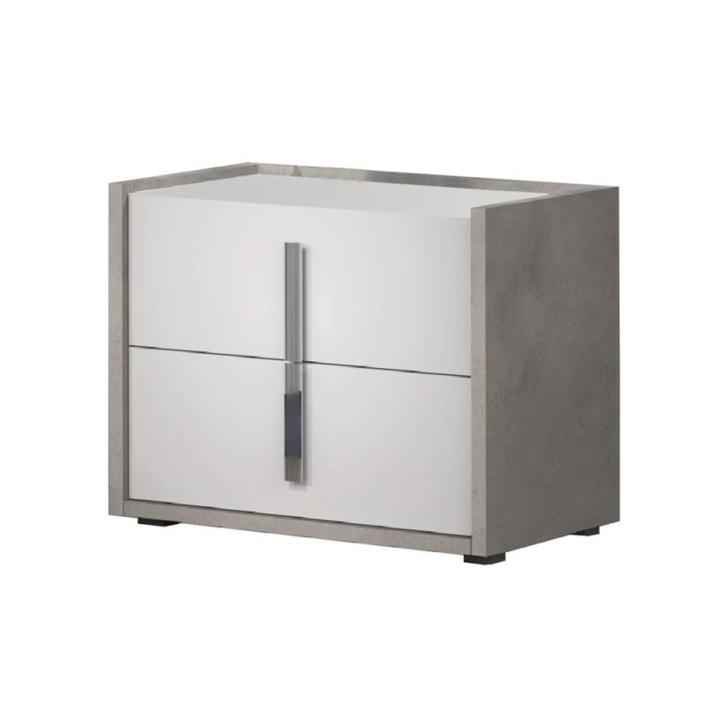 Nova Stylish Design Natural Slate Stone in Grey Color Tonality Nightstand Bed Side Table for Bedroom