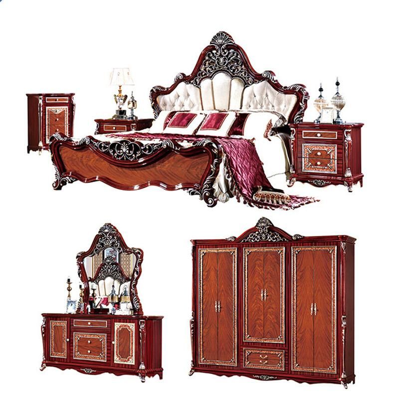Hot Sales Antique Carved Wood Bedroom Furniture Sets for Sale