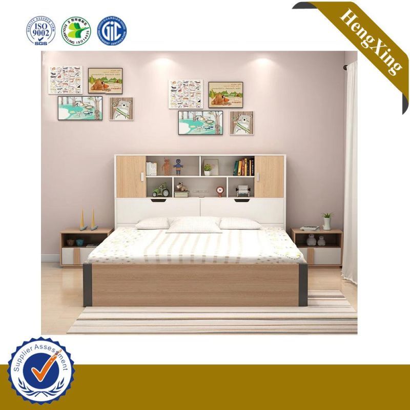 Low Price Luxury Queen Size Black Detachable Wooden Bed for Adult