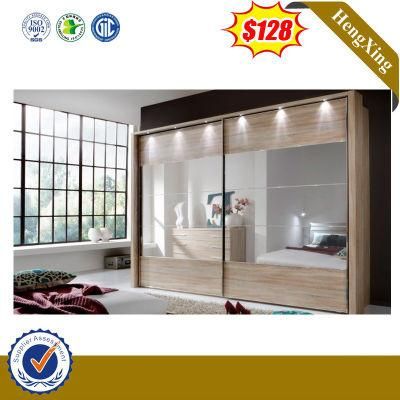 New Design Slide Door Wooden Bedroom Modern Wardrobe with Mirror
