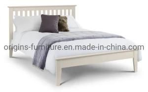 Wooden Double Bed in White Color