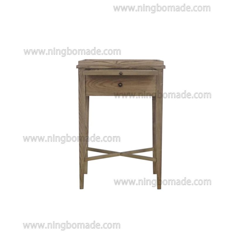 Classic Contemporary Interiors Furniture 007 Natural Ash Tray Top Bedside Table with 1 Sliding Panel