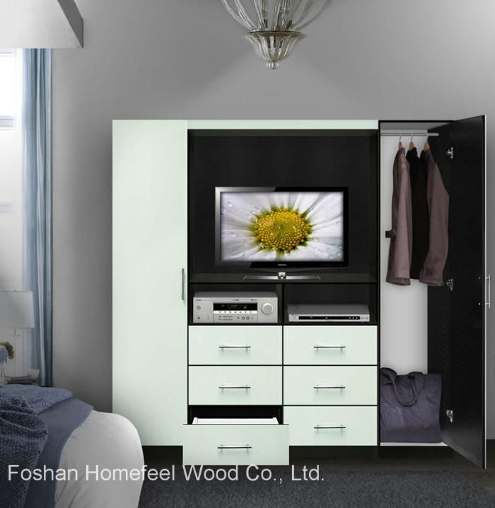 Functional Design Furniture TV Bedroom Cupboard Wardrobe Cabinet (HF-EY080318)