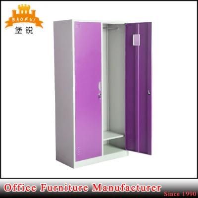 Long Type Two Doors Metal Wardrobe Cabinet