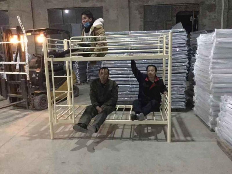 Sliver Gery Blue Color Powder Coated Metal Bunk Bed