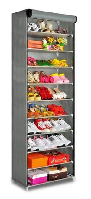 5 Layers Non-Woven Shoes Storage Cabinet with Fabric Cover