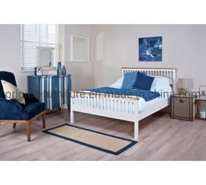 White Wooden Solid Pine Quality Double King Bed Frame