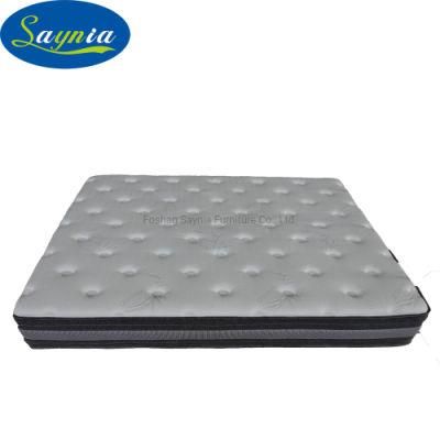 Made in China High Quality 5 Star Hotel Bedroom Latex Foam Double Pillow Top Bonnel Spring Bed Mattress