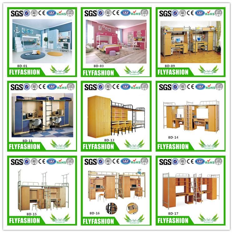 Bd-38 Bedroom and Dormitory Furniture Metal Bunk Bed for 3 People