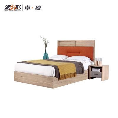 Guangdong Furniture Modern Bedroom Furniture Wooden Double Bed with Storage