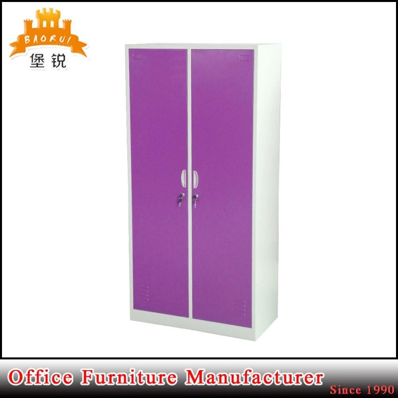 Long Type Two Doors Metal Wardrobe Cabinet