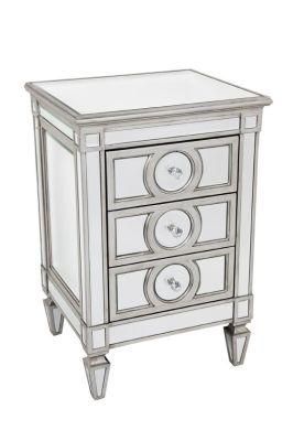 2021 Compact Europe Style 3 Drawer Chest Mirrored Drawers