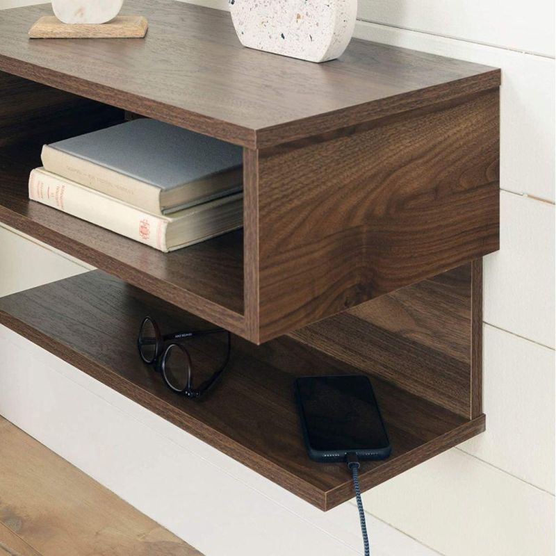 Bedside Table Wall Mount Nightstand Floating End Table for Bedroom