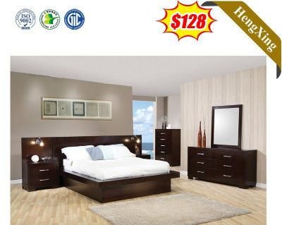 American Simple Wooden Furniture Bed Twins Bed with Wardrobe