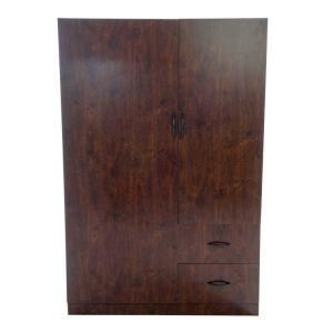 Hot Selling Walnut 2 Door Wardrobe with 2 Drawers