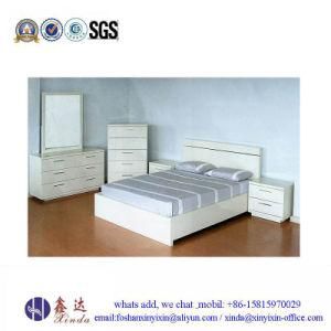 China White Color Single Bed Melamine Bedroom Furniture (SH041#)