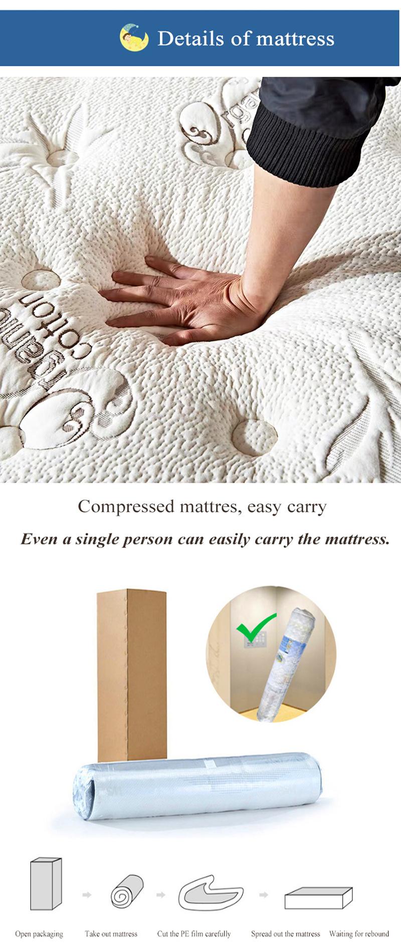 Bedroom Furniture High Quality Mattress Spring Latex for Single Bed