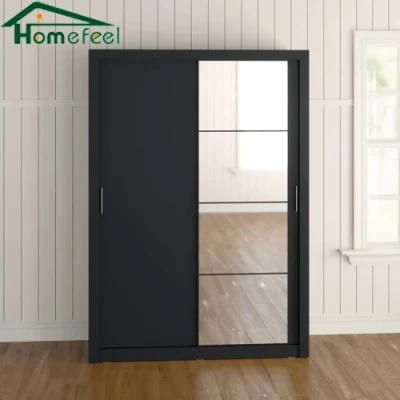 Bedroom Contemporary Locker Multi Space Wardrobe with Mirror Sliding Door