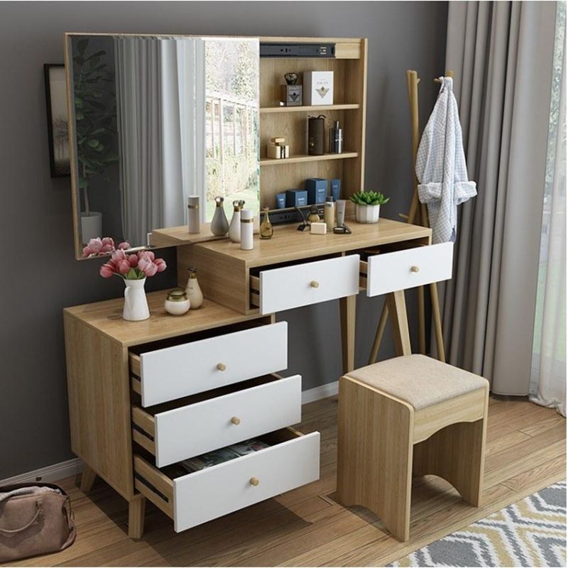 Mirror Dressing Table Bedroom Nordic Minimalist Style Furniture 0337