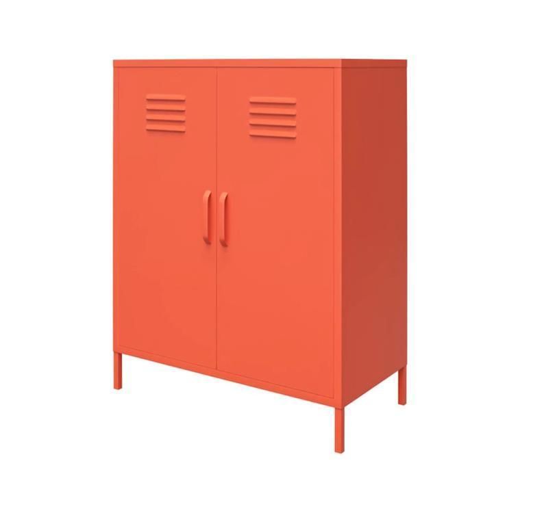 Wholesale 2 Door High Feet Steel Filing Cabinets Metallic Wardrobe with Shelves for Home