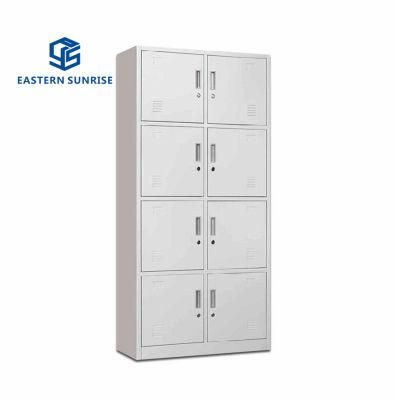 8 Doors Metal Storage Wardrobe for Dormitory/Gym/Office