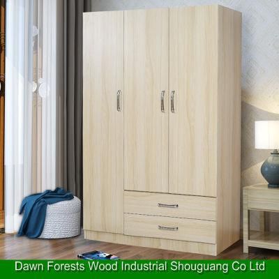 Three Door Wooden Melamine Board Closet Wardrobe