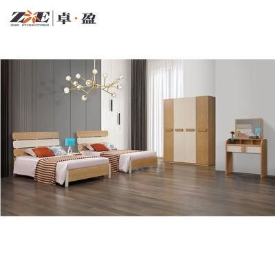 Simple Design Wooden Double Bed Bedroom Set