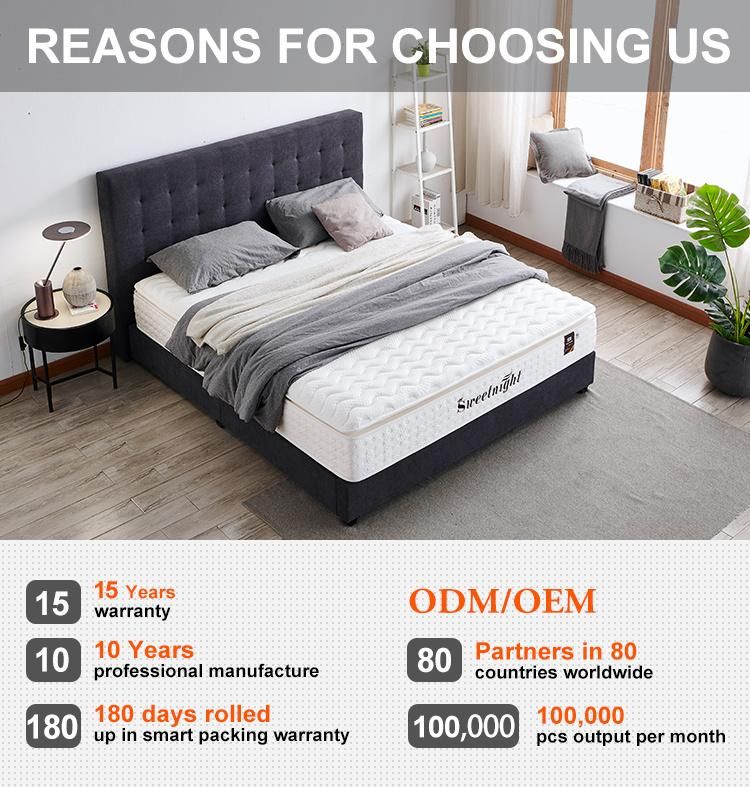 Orthopedic Hotel Mattress Top Memory Foam Rolled up Natural Latex Mattress in a Box