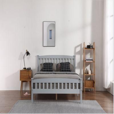 Bedroom Furniture Pine Painted Solid Wood Bed Full/Double Bed