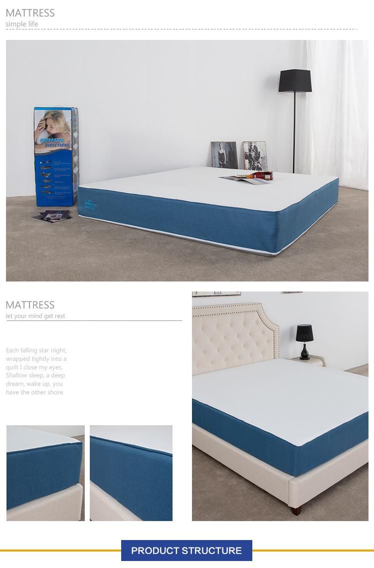Roll up Mattress with Gel Memory Foam and Detachable Zipper Cover