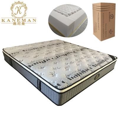 Wholesale Bamboo Euro Top 7 Zone Pocket Spring Mattress Vacuum Packed Mattress