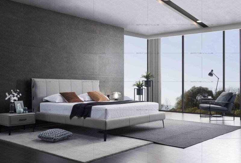 Modern Home Furniture Manufacturer Upholstered Leather Bed Sets Bedroom Furniture
