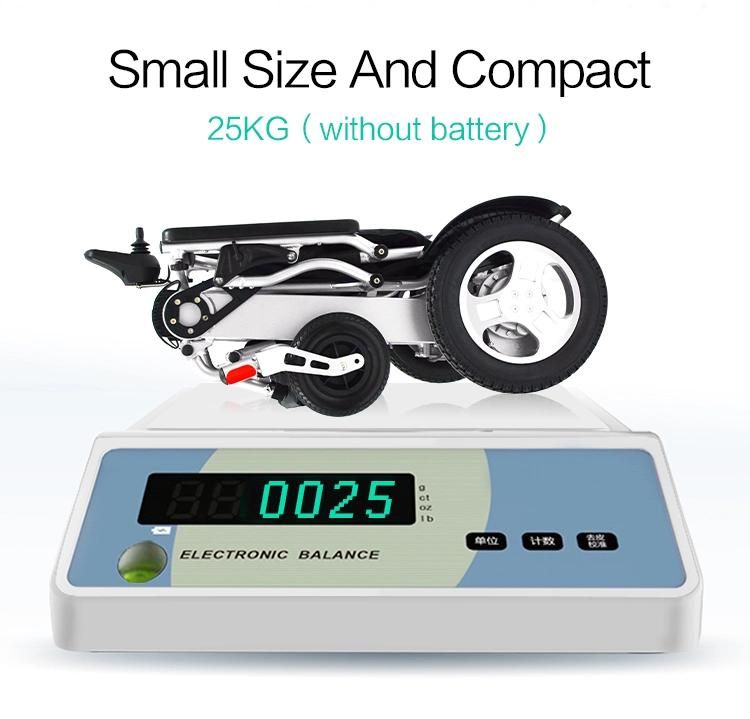 Hot Selling Lithium Battery Brushless Motor Folding Handicapped Electric Wheelchair Price