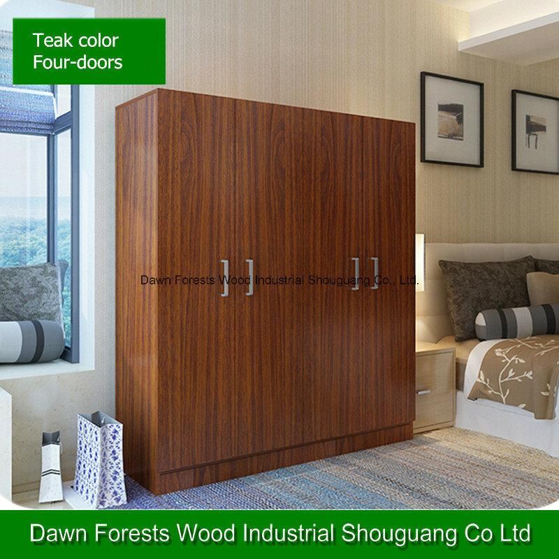 Three Doors Modern Design Closet Cabinet Bedroom Wardrobe