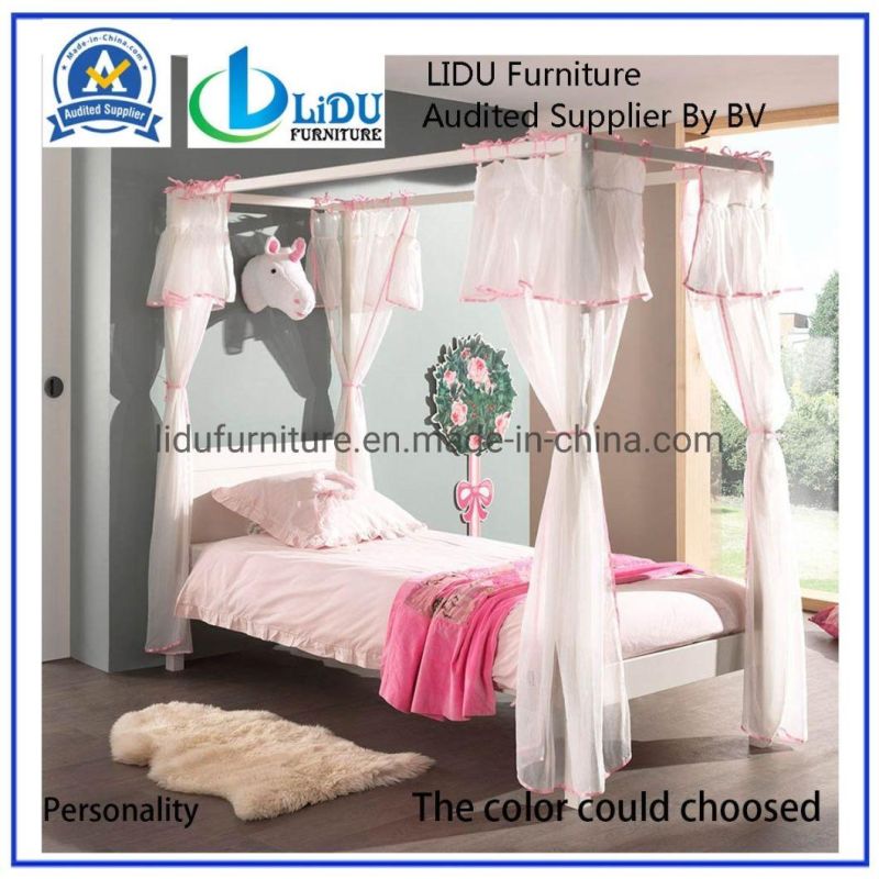 Modern Wooden Bed/ Wooden Single Pine Bed Princess Bed Unique Children′s Beds Compact Bunk Frame Day Bed