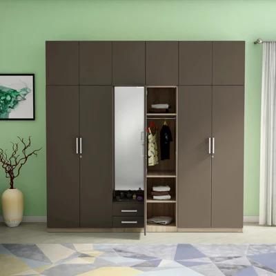 Customized Modern Swing Door Wardrobe Bedroom Furniture with Mirror
