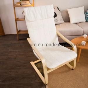 Comfortable Lounge Chair Reclining Bentwood Armchair with Padded Cushion
