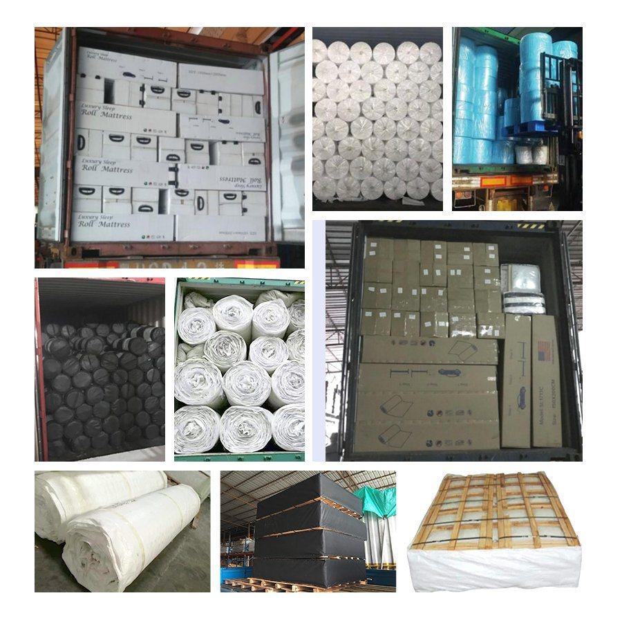 Customized New Dreamleader/OEM Compress and Roll in Carton Box Grey Comfort Layer Mattress