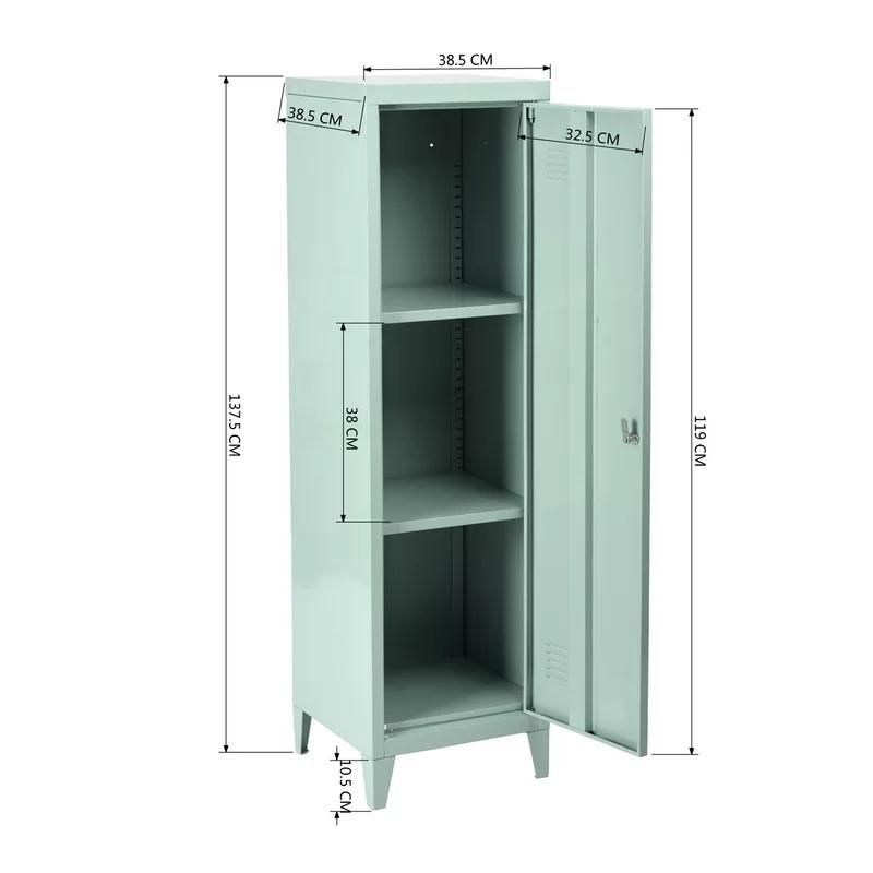 Cheap Metal Storage Clothing Locker Single Door Multi-Layer Storage Cabinet