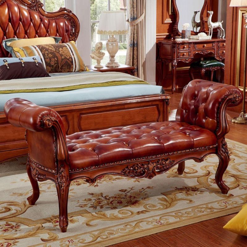 Wholesale Classic Wood Bed with Dresser Table for Bedroom Furniture