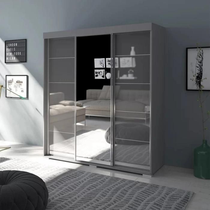 Modern Wooden Bedroom Sliding Door Wardrobe Furniture