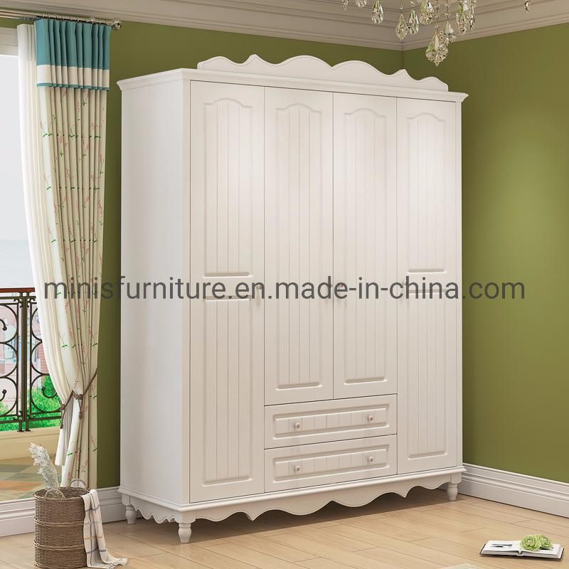 (M-CWD9) Home Bedroom Furniture Classic Vintage Four Doors Wardrobe