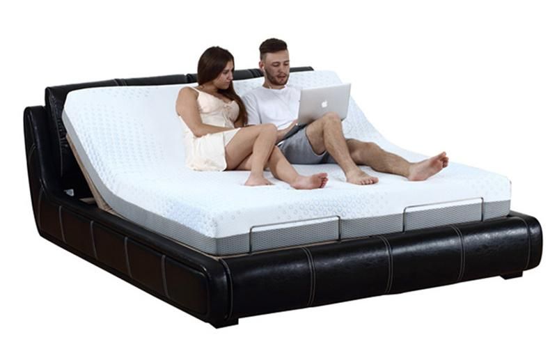 Modern Style Electric Adjustable with Memory Foam Mattress Massage Bed