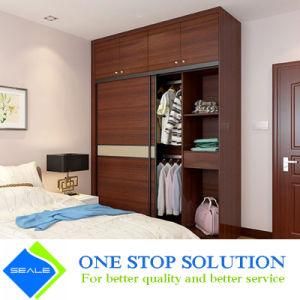 Wood and Golden Color Home Furniture Wardrobes Modular Closet (ZY 2025)