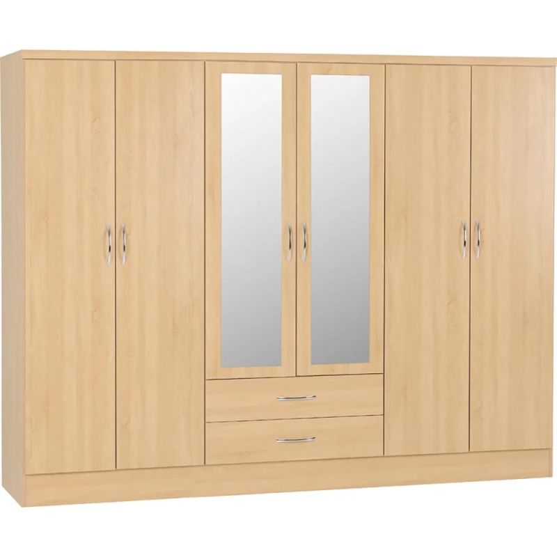 Indoor Home Furniture Bedroom Mirror Door Wardrobe Multi-Space Storage