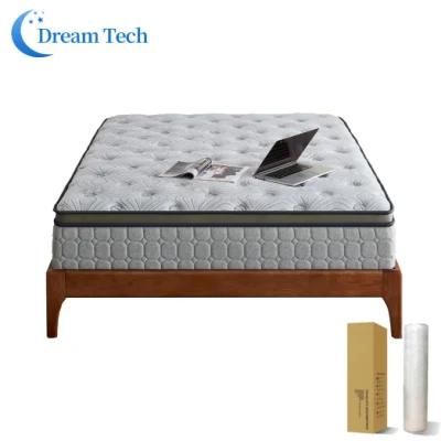 Fashion Popular Latex Natural Health Coil Pocket Steel Spring Wire Mattress in a Box