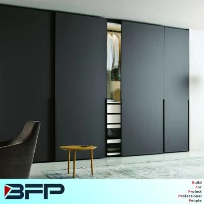 European Style Wooden Wardrobe Sliding Door Closet