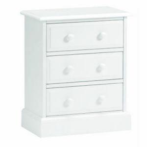 White Painted Wooden Chest/Wooden Furniture /Solid Wood 3drw Storage Chest